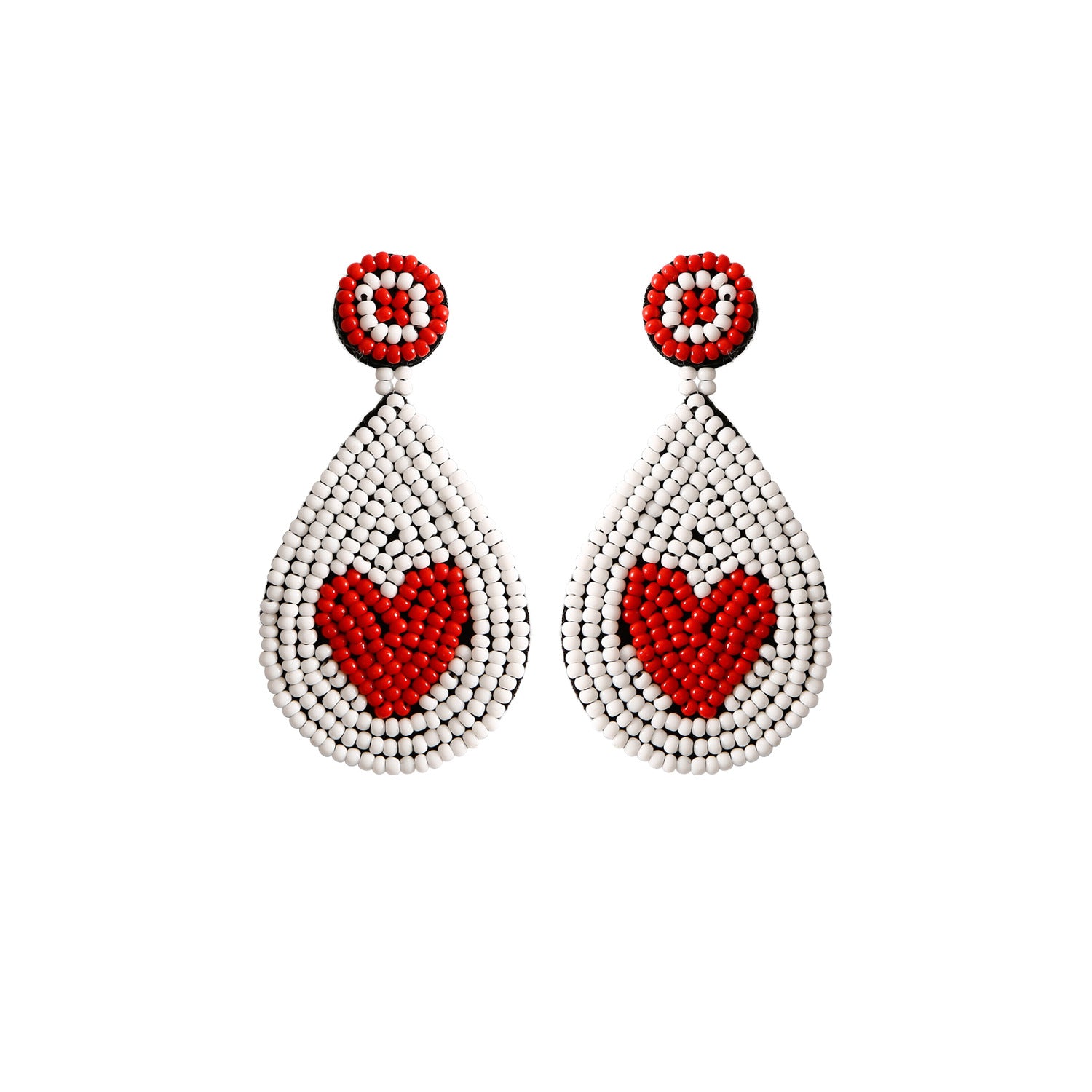 Wholesale Valentine's Day Heart Bead Earrings